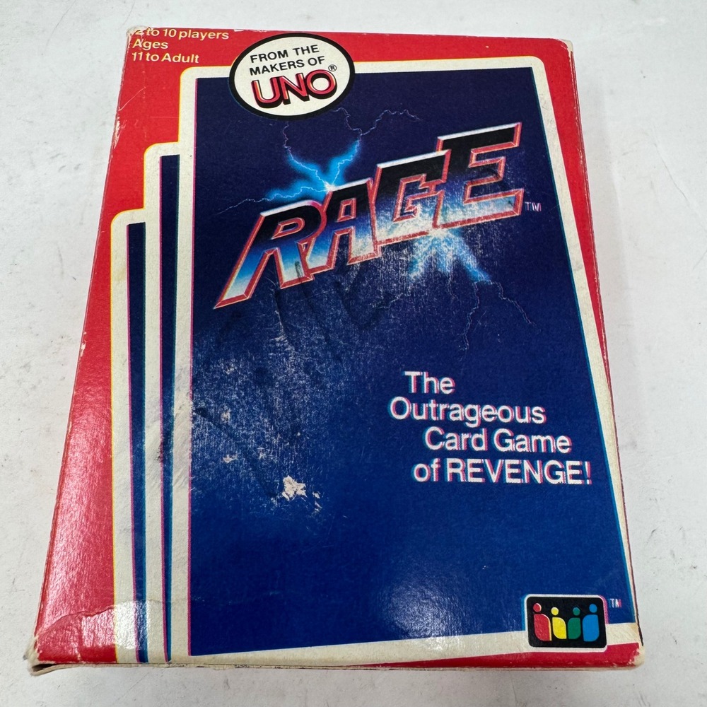 Vintage 1983 Rage Card Game International Games Makers of UNO Retro 01015